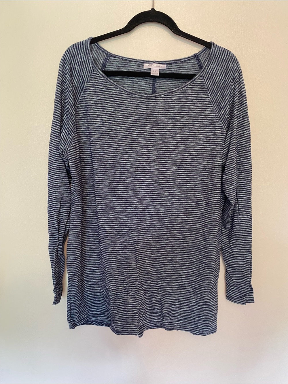 Motherhood Maternity Navy & White Striped Long Sleeve Tee